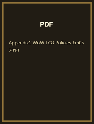 Appendix C Policies (2010-01-05)