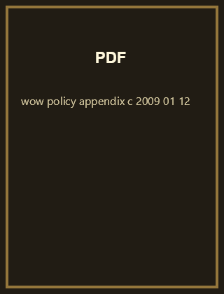 Appendix C (2009-01-12)
